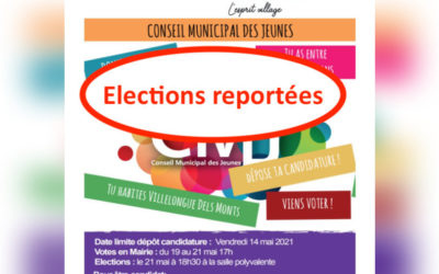 Report des élections du Conseil Municipal des Jeunes