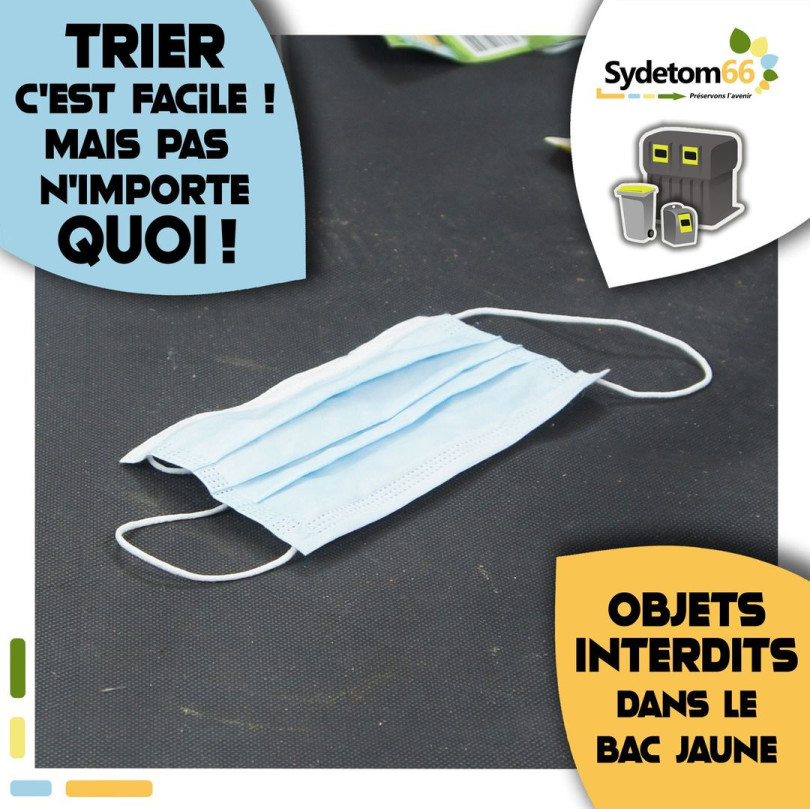 objets interdits dans le bac jaune