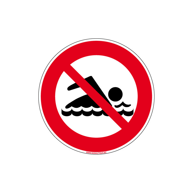 panneau interdiction baignade interdite d
