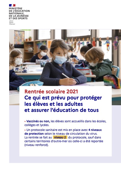 rentr e  livret d information aux parents covid