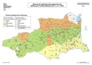 cartographie mesures restrictions eau