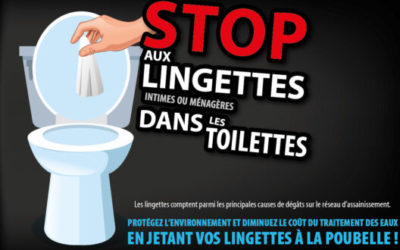 Assainissement – Stop aux lingettes dans les toilettes !