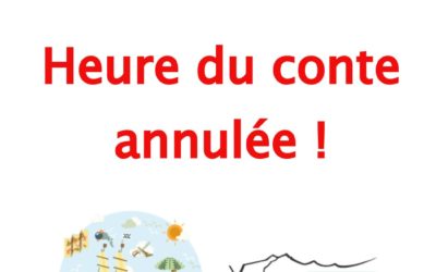 Heure du conte – Annulée !