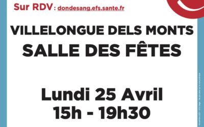 DON DU SANG à Villelongue dels Monts le 25 avril 2022