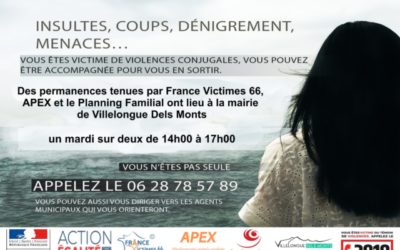 Interventions France Victimes 66 & APEX & Planning Familial à la mairie de Villelongue-Dels-Monts