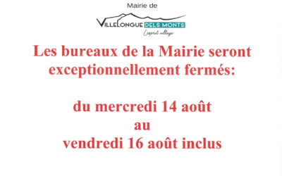 Fermeture exceptionnelle de la mairie