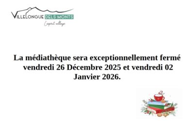 Fermeture exceptionnelle de la médiathèque