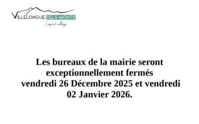 Fermeture exceptionnelle de la mairie