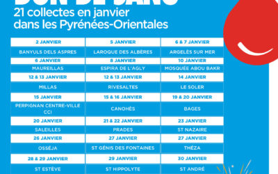 Calendrier collectes de sang – janvier 2026
