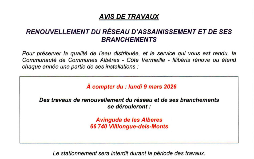 Avis de Travaux