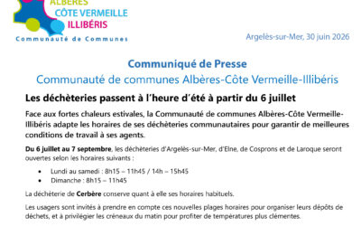 Déchèterie : horaires d’été